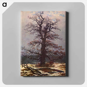 アートパネル-Oak Tree in the Snow - カスパー ダーヴィト フリードリヒ Canvas.