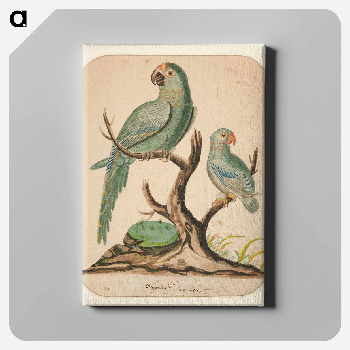 Two Parrots on a Barren Tree - チャールズ デムス Canvas.