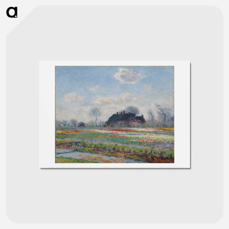 アートポストカード-Claude Monet's Tulip Fields at Sassenheim - クロード モネ Postcard.