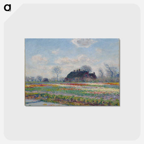アートポストカード-Claude Monet's Tulip Fields at Sassenheim - クロード モネ Postcard.