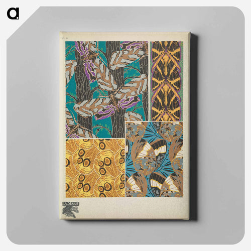 E.A. Séguy's vintage butterflies pattern art nouveau from Papillons - E.A.セギー Canvas.