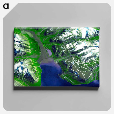 アートパネル-Longyearbyen, Svalbard Archipelago
 - 上空からの地球 Canvas.