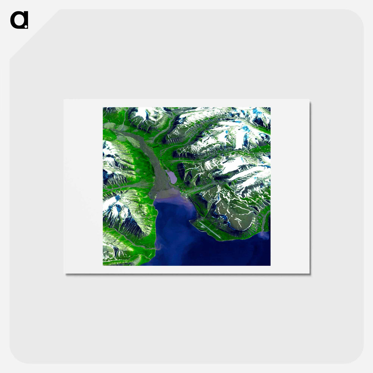 アートポストカード-Longyearbyen, Svalbard Archipelago
 - 上空からの地球 Postcard.