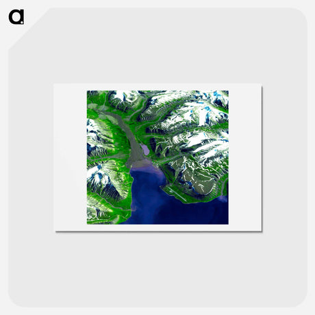 アートポストカード-Longyearbyen, Svalbard Archipelago
 - 上空からの地球 Postcard.