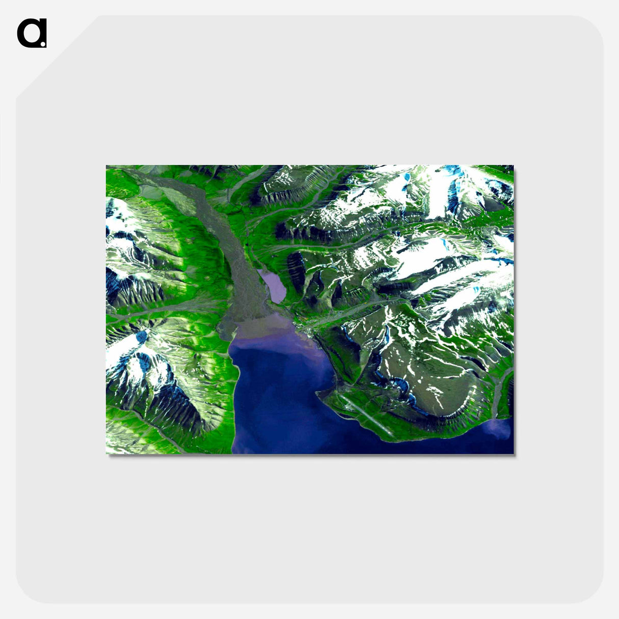 アートポストカード-Longyearbyen, Svalbard Archipelago
 - 上空からの地球 Postcard.