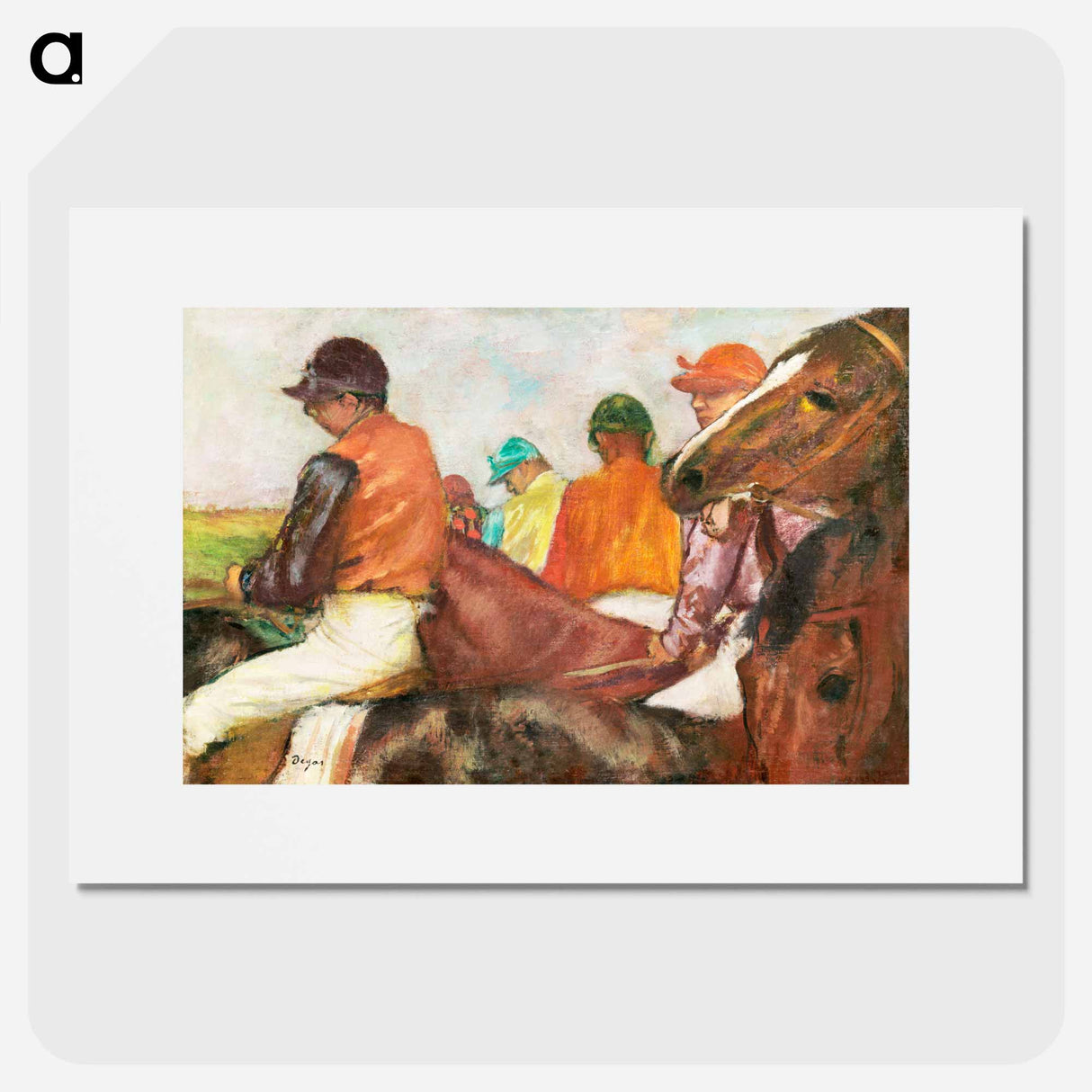 The Jockeys - Edgar Degas Poster.