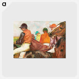 アートポストカード-The Jockeys - エドガー ドガ Postcard.