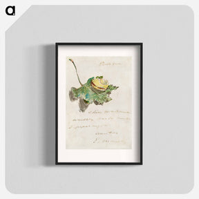 アートポスター-Letter Decorated with a Snail on a Leaf - エドゥアール マネ Poster.