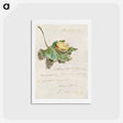 アートポストカード-Letter Decorated with a Snail on a Leaf - エドゥアール マネ Postcard.