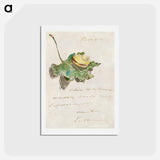 アートポストカード-Letter Decorated with a Snail on a Leaf - エドゥアール マネ Postcard.
