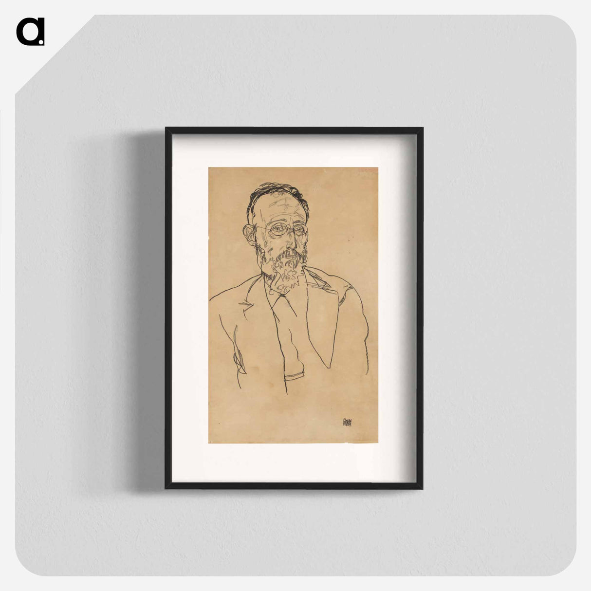 Heinrich Gomperz, Univ.-Prof., Dr.philosopher by Egon Schiele - エゴン シーレ Poster.