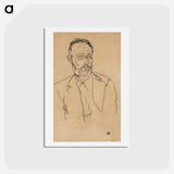アートポストカード-Heinrich Gomperz, Univ.-Prof., Dr.philosopher by Egon Schiele - エゴン シーレ Postcard.