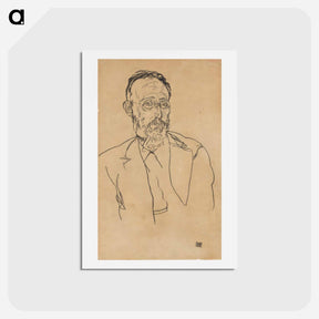 アートポストカード-Heinrich Gomperz, Univ.-Prof., Dr.philosopher by Egon Schiele - エゴン シーレ Postcard.