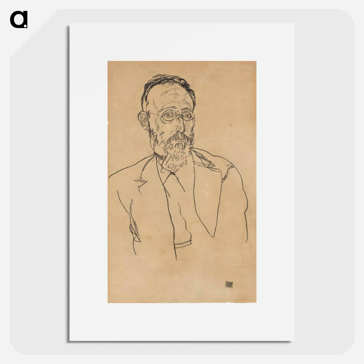 Heinrich Gomperz, Univ.-Prof., Dr.philosopher by Egon Schiele - Egon Schiele Poster.