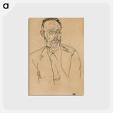 アートポストカード-Heinrich Gomperz, Univ.-Prof., Dr.philosopher by Egon Schiele - エゴン シーレ Postcard.