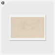アートポストカード-Woman Lying on her Back, Partly Dressed - グスタフ クリムト Postcard.
