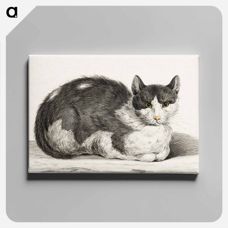 アートパネル-Reclining cat - ジャン ベルナール Canvas.
