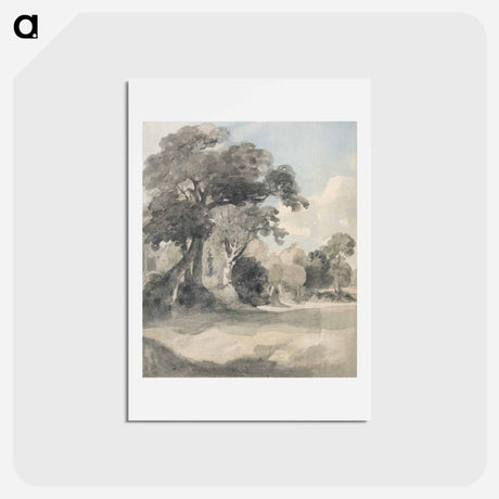 アートポストカード-Trees in a Meadow
 - ジョン コンスタブル Postcard.