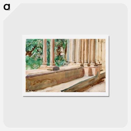 アートポストカード-Tarragona Terrace and Garden - ジョン シンガー サージェント Postcard.