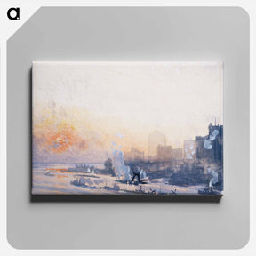 アートパネル-Winter Sunset, New York Harbor
 - ジョセフ ペネル Canvas.