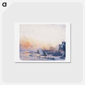 アートポストカード-Winter Sunset, New York Harbor
 - ジョセフ ペネル Postcard.