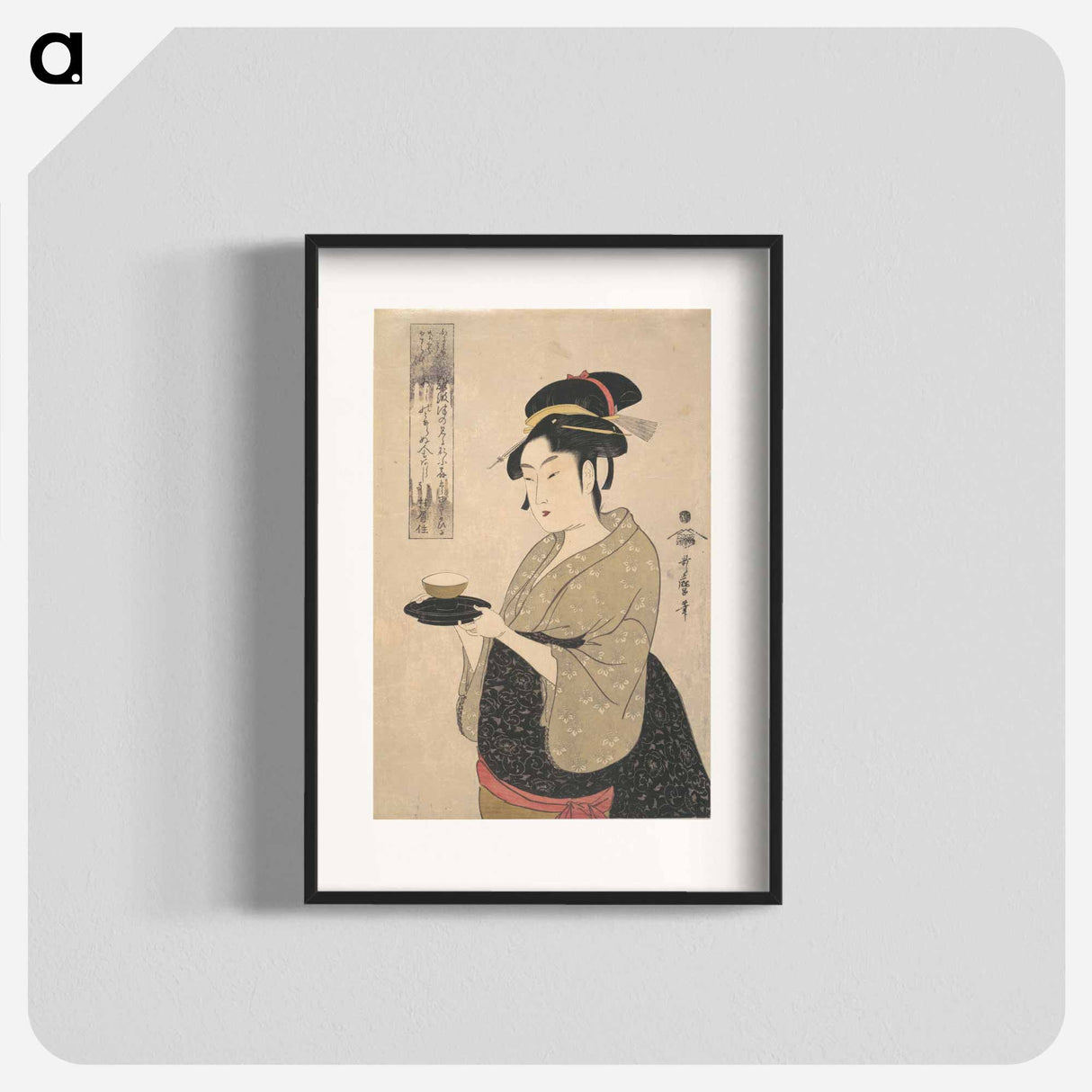 アートポスター-Okita of the Naniwa-ya Tea-house - 喜多川 歌麿 Poster.