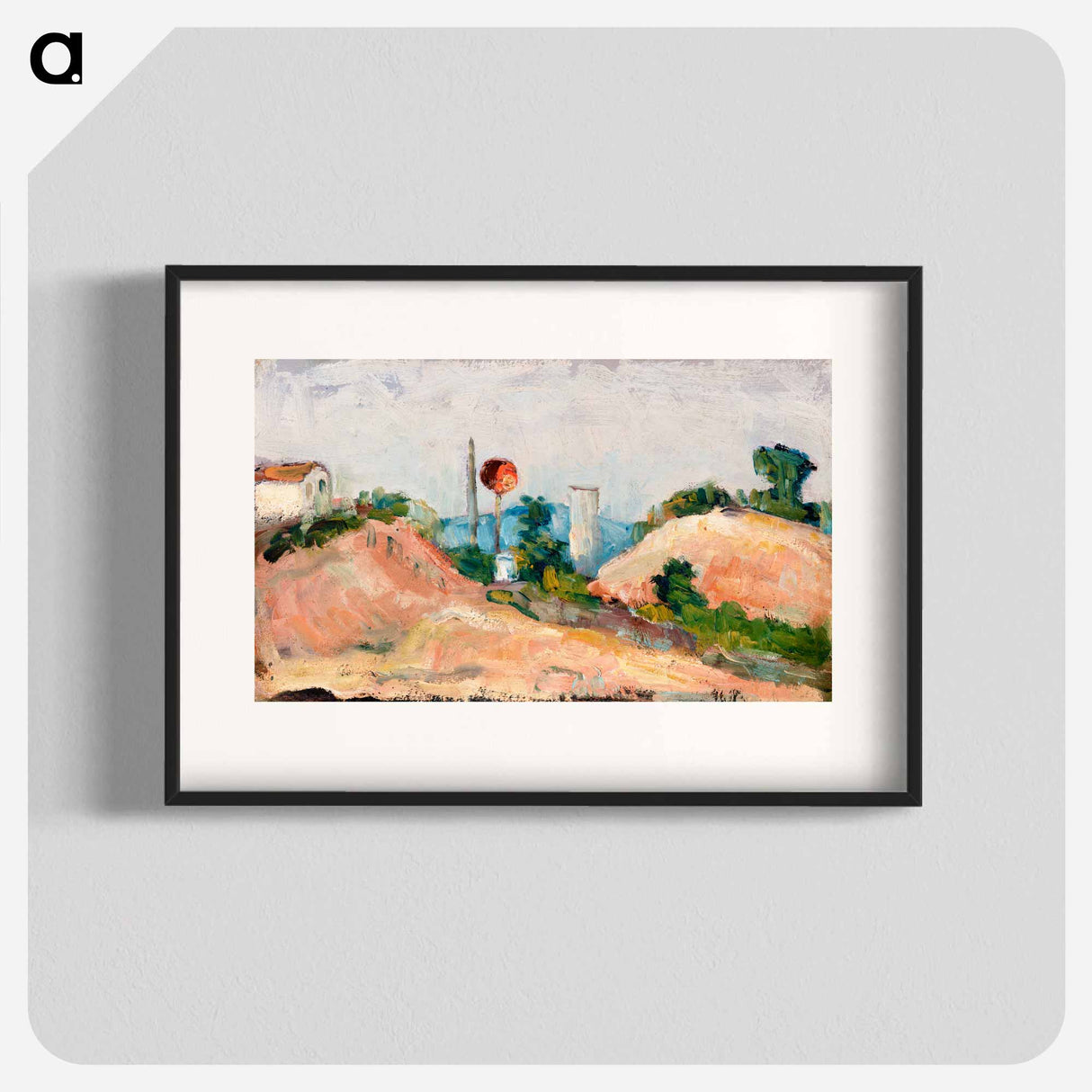Railroad Cut (La Tranchée) - ポール セザンヌ Poster.