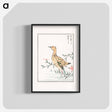アートポスター-Eastern Redshank and Pink Flower
 - 鳥類図鑑 Poster.