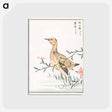 アートポストカード-Eastern Redshank and Pink Flower
 - 鳥類図鑑 Postcard.