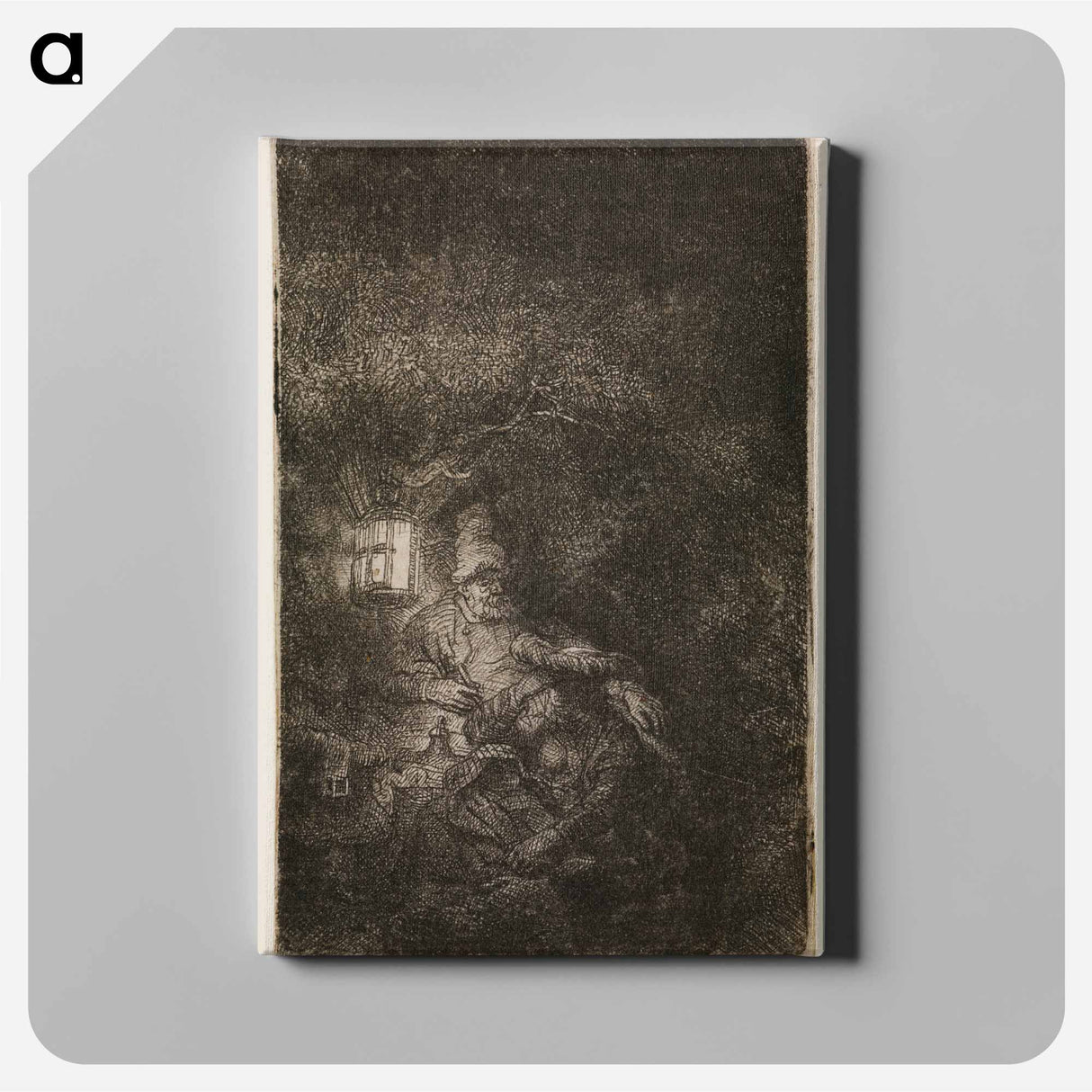 The Rest on the Flight - Rembrandt van Rijn Canvas.