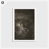 アートポストカード-The Rest on the Flight - レンブラント ファン レイン Postcard.