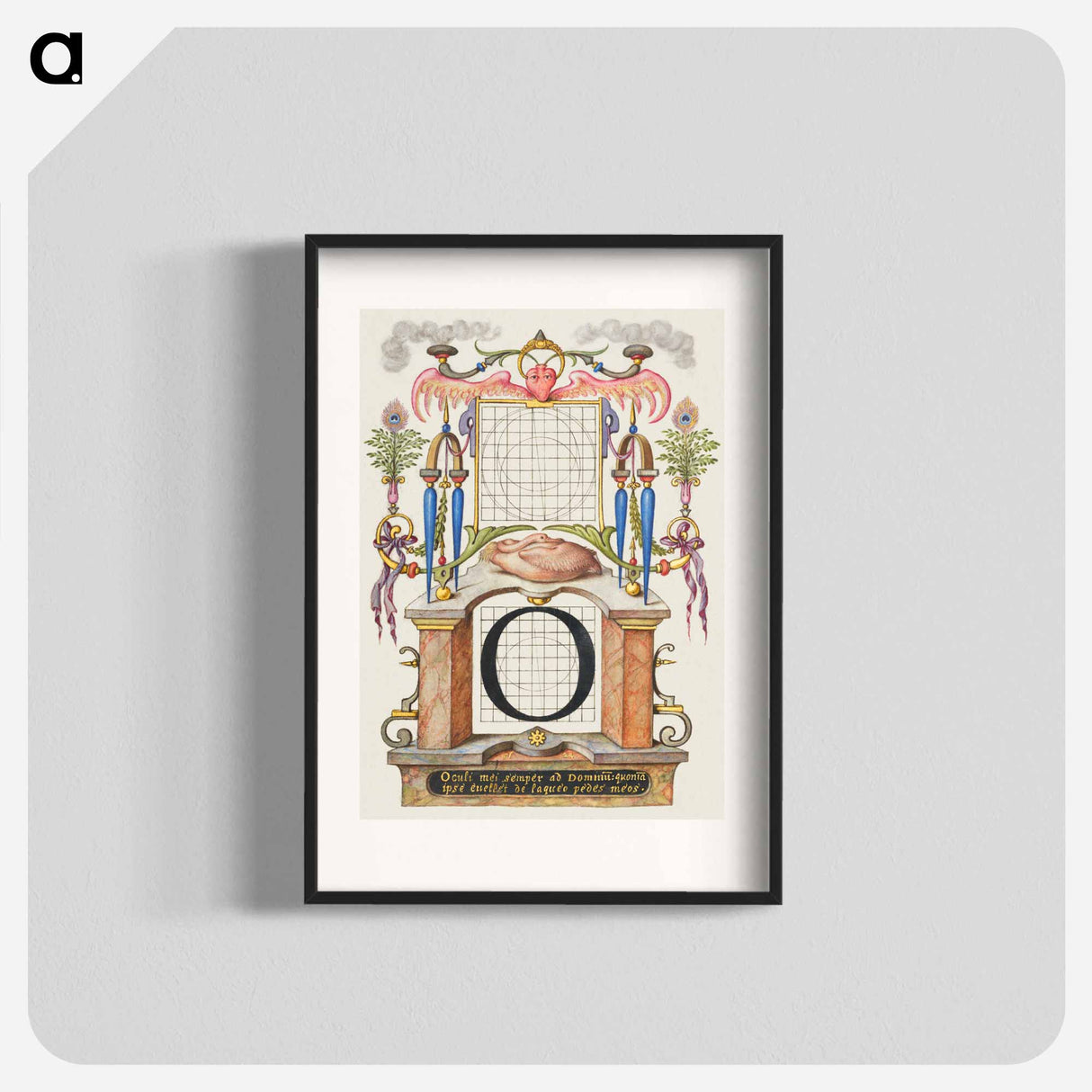 アートポスター-Guide for Constructing the Letter O from Mira Calligraphiae Monumenta
 - 書道のお手本 Poster.