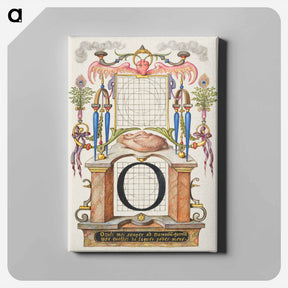 アートパネル-Guide for Constructing the Letter O from Mira Calligraphiae Monumenta
 - 書道のお手本 Canvas.