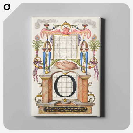 アートパネル-Guide for Constructing the Letter O from Mira Calligraphiae Monumenta
 - 書道のお手本 Canvas.