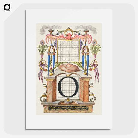 アートポスター-Guide for Constructing the Letter O from Mira Calligraphiae Monumenta
 - 書道のお手本 Poster.