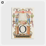アートポストカード-Guide for Constructing the Letter O from Mira Calligraphiae Monumenta
 - 書道のお手本 Postcard.