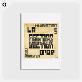 アートポストカード-Design for an exhibition poster for "La Section d'Or" - テオ ファン ドゥースブルフ Postcard.