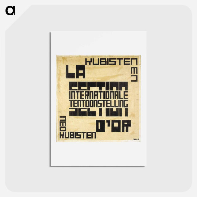 アートポストカード-Design for an exhibition poster for "La Section d'Or" - テオ ファン ドゥースブルフ Postcard.