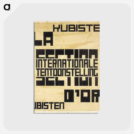 アートポストカード-Design for an exhibition poster for "La Section d'Or" - テオ ファン ドゥースブルフ Postcard.