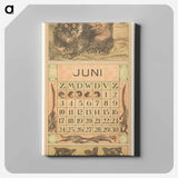Kalenderblad juni met maki's - テオ ヴァン ホイテマ Canvas.