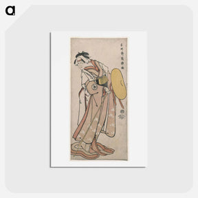 アートポストカード-Iwai Hanshirō IV as the pilgrim Otoma, daughter of Ohina from Inamuragasaki in Kamakura - 東洲斎 写楽 Postcard.