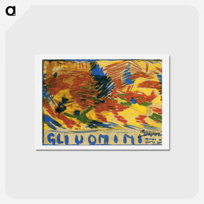 アートポストカード-The City Rises - ウンベルト ボッチョーニ  Postcard.