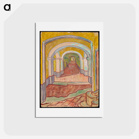 アートポストカード-Corridor in the Asylum - フィンセント ファン ゴッホ Postcard.