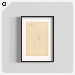 アートポスター-Standing Female Nude in Profile
 - ウィーン博物館 Poster.