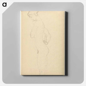 アートパネル-Standing Female Nude in Profile
 - ウィーン博物館 Canvas.