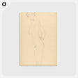 アートポストカード-Standing Female Nude in Profile
 - ウィーン博物館 Postcard.