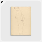 アートポストカード-Standing Female Nude in Profile
 - ウィーン博物館 Postcard.