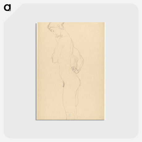 アートポストカード-Standing Female Nude in Profile
 - ウィーン博物館 Postcard.