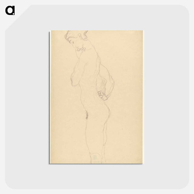 アートポストカード-Standing Female Nude in Profile
 - ウィーン博物館 Postcard.