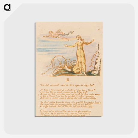 アートポストカード-The Book of Thel, Plate 6 - ウィリアム ブレイク Postcard.